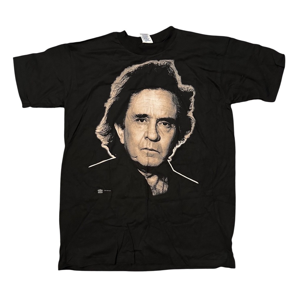 Vintage 1994 Johnny Cash T-Shirt Winterland Single Stitch Black XL‎ Made in USA